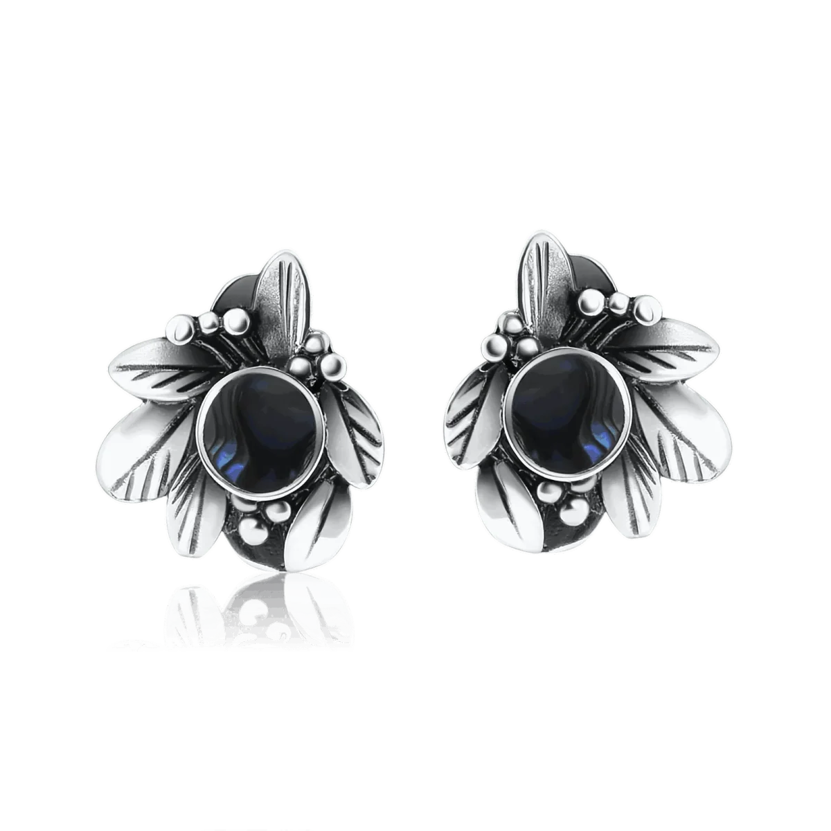 Cercei de argint cu sidef pentru damă „Passiflora”