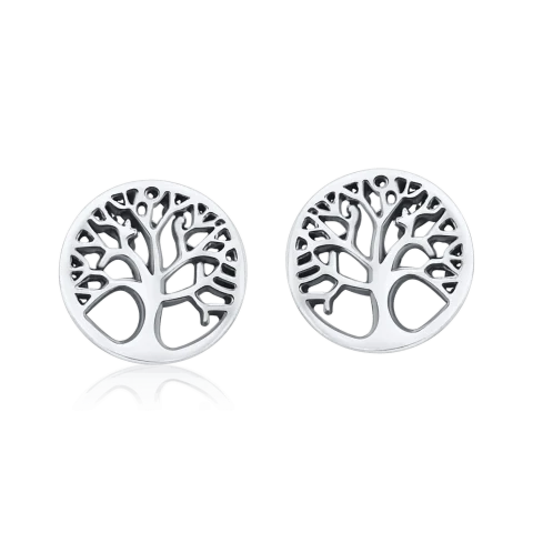 Cercei din argint „Pomul vieții - Yggdrasil”