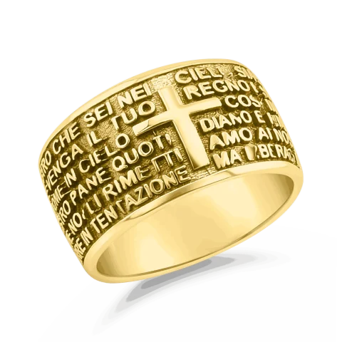 Inel de aur 14k „Padre Nostro”