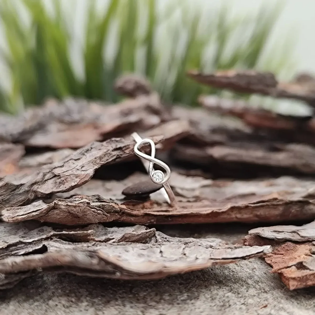 Inel de damă din argint „Infinity” cu zircon