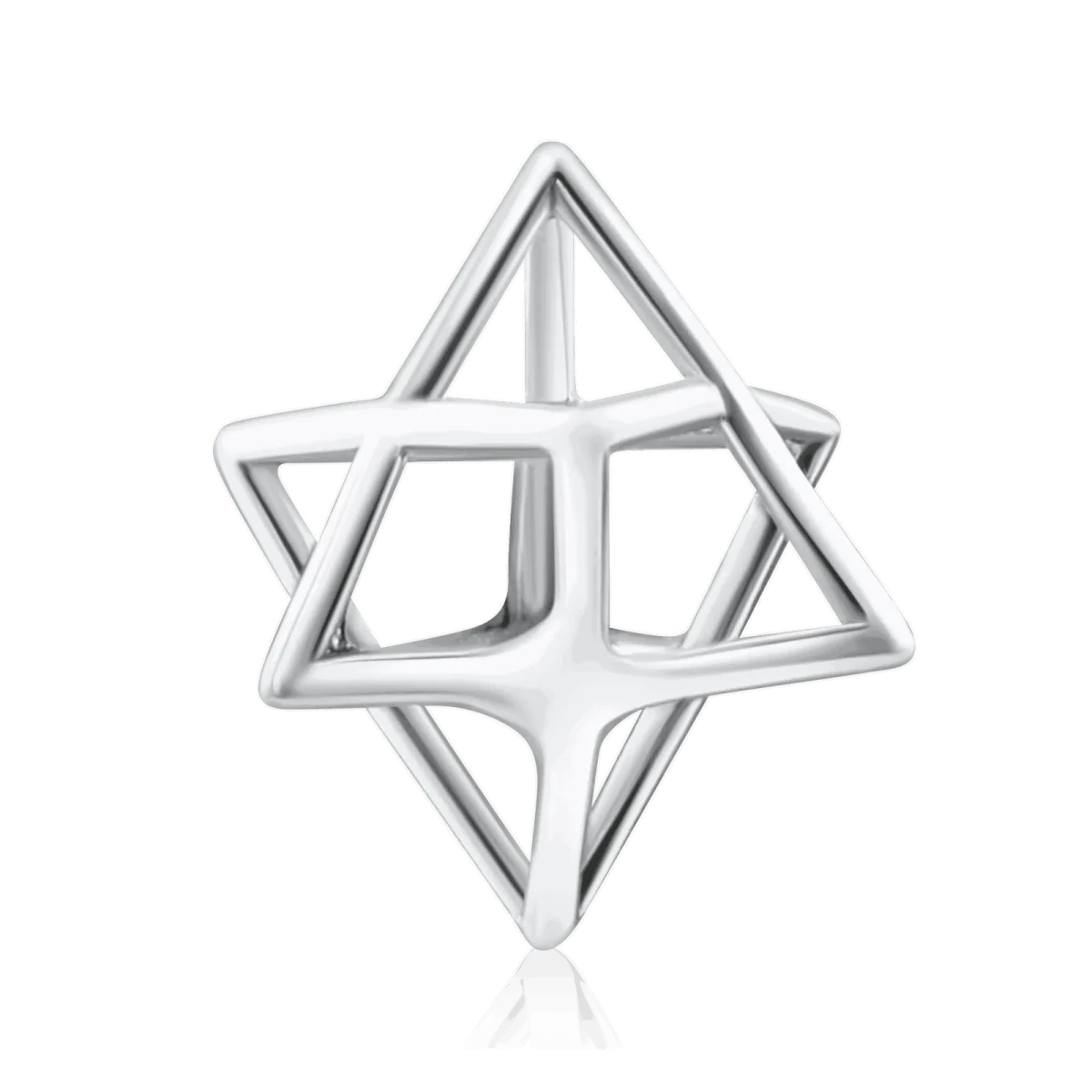 Medalion-amuletă de argint „Merkaba”