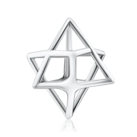 Medalion-amuletă de argint „Merkaba”