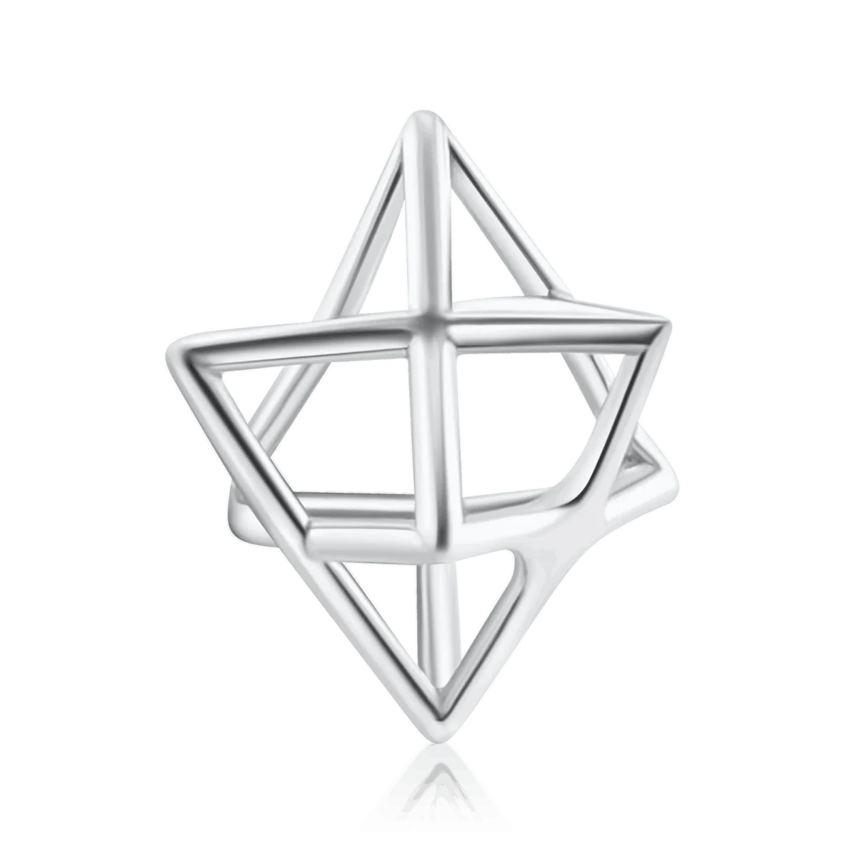 Medalion-amuletă de argint „Merkaba”