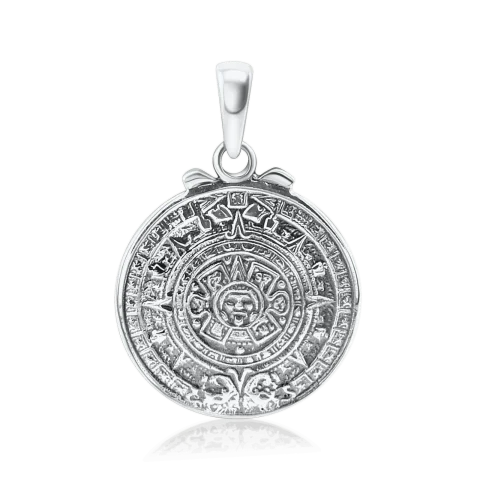 Medalion de argint „Calendarul aztec”