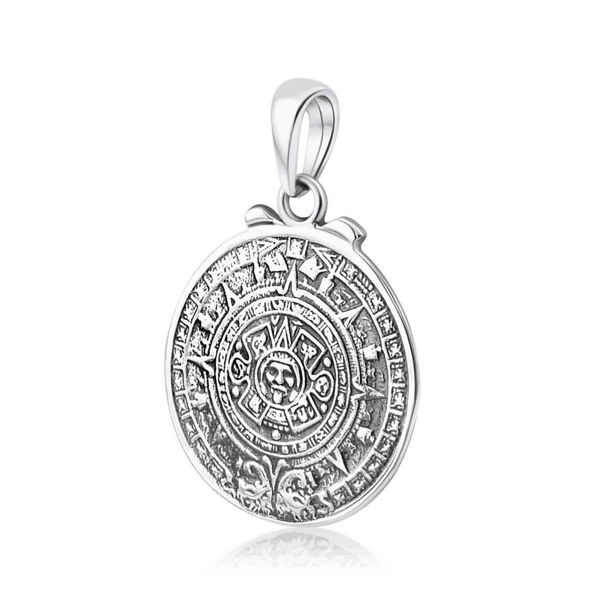 Medalion de argint „Calendarul aztec”