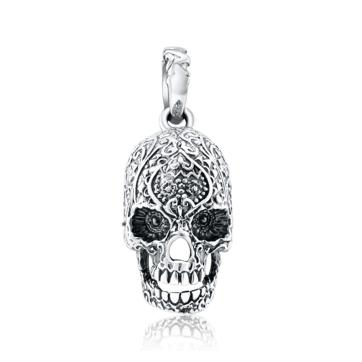 Medalion de argint pentru bărbați „Skull”