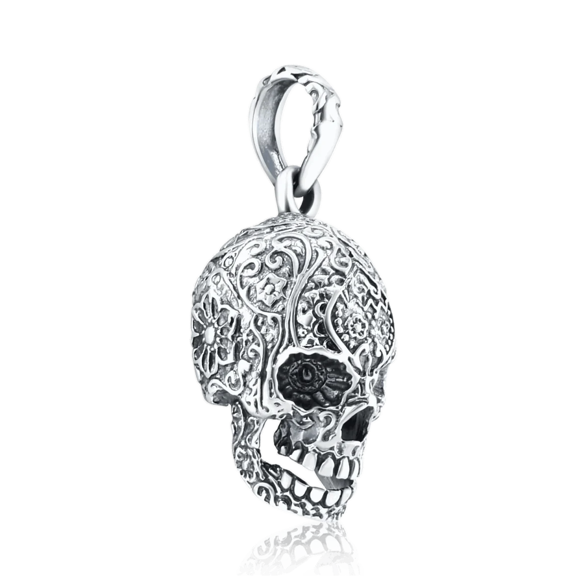 Medalion de argint pentru bărbați „Skull”