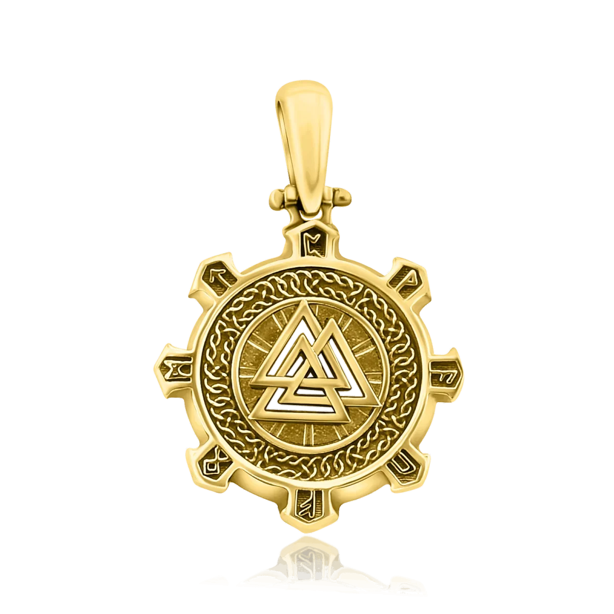 Medalion de aur pentru bărbați „Valknut”