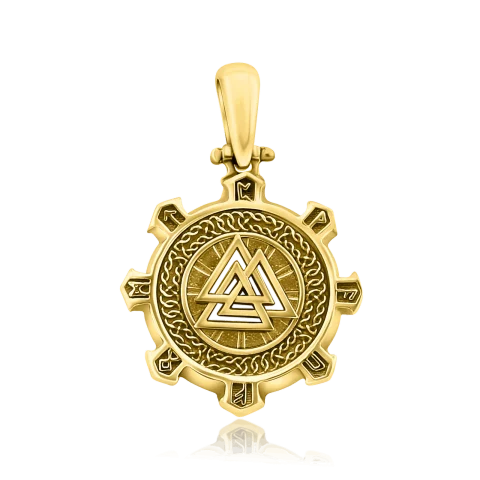 Medalion de aur pentru bărbați „Valknut”
