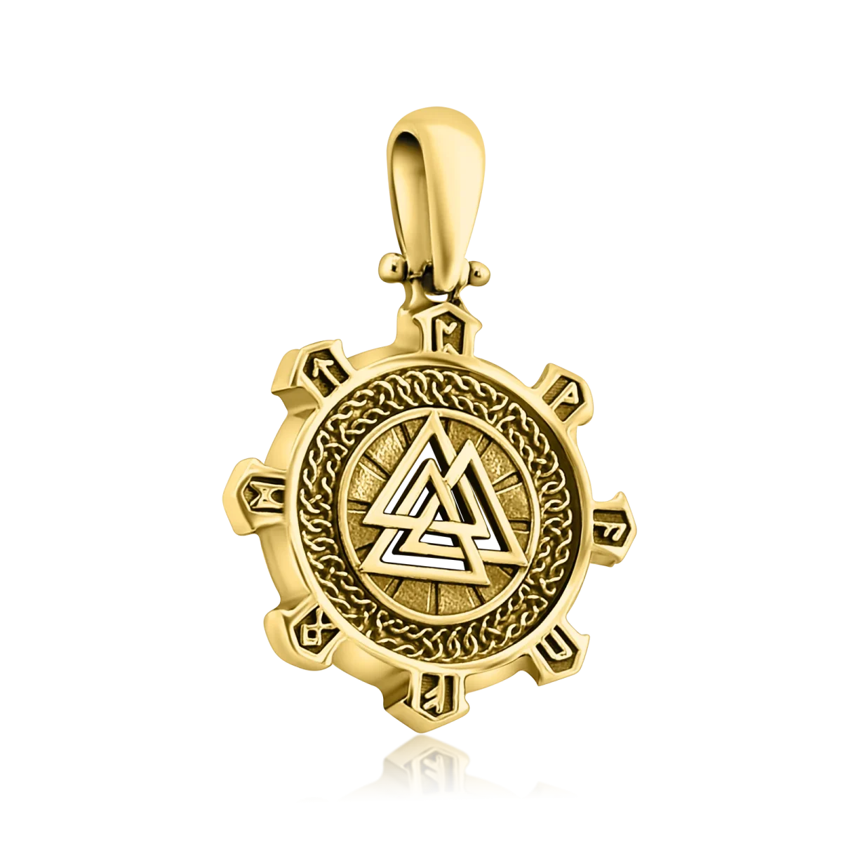 Medalion de aur pentru bărbați „Valknut”