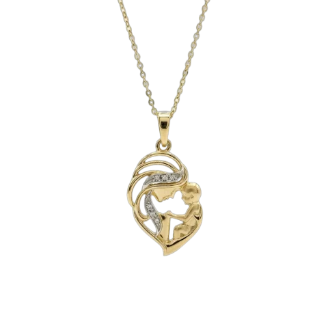 Medalion din aur „Îmbrățișare de mamă”
